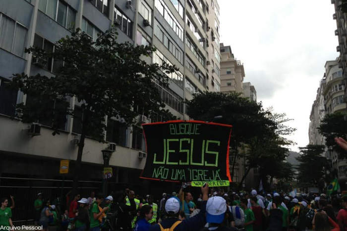Foto de la Jornada Mundial de la Juventud en Brasil en 2013. Archivo personal del autor.